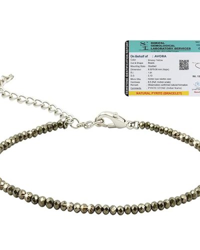 AVORA Raw Pyrite Anklet for Women