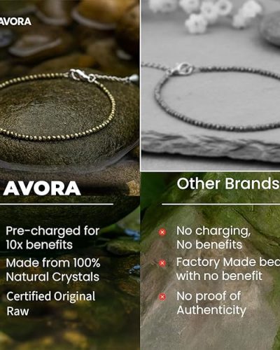 AVORA Raw Pyrite Anklet for Women