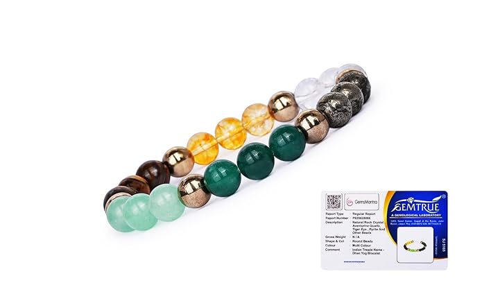 GEMSMANTRA Natural Gemstone 8 mm Bracelet for Men & Women
