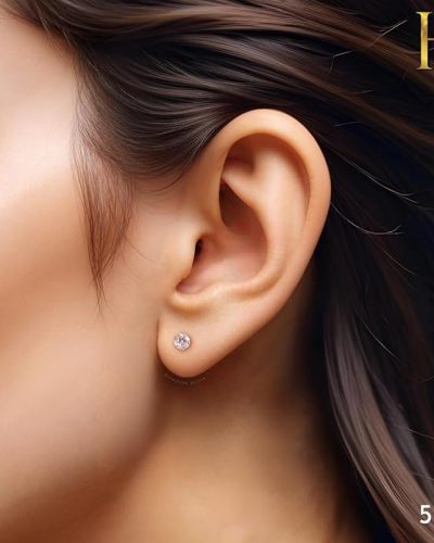 HIGHSPARK 925 Silver Solitaire Stud Earrings