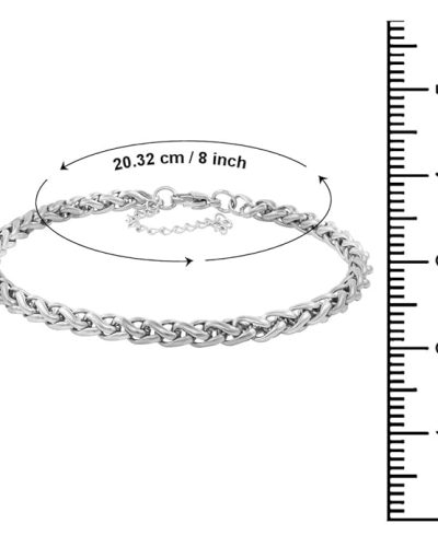 Nakabh Stainless Steel Bracelet For Men & Boys