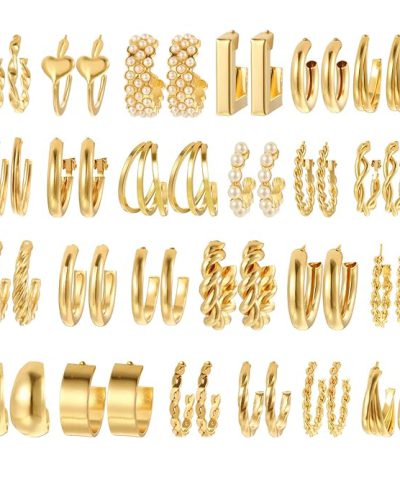 Shining Diva Fashion 24 pairs Combo Celebrity Inspired Trendy Latest Stylish Gold…