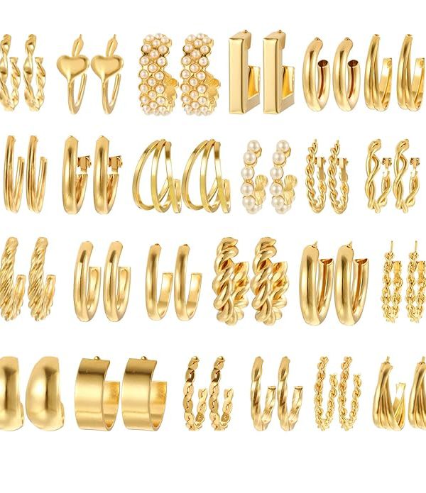 Shining Diva Fashion 24 pairs Combo Celebrity Inspired Trendy Latest Stylish Gold…