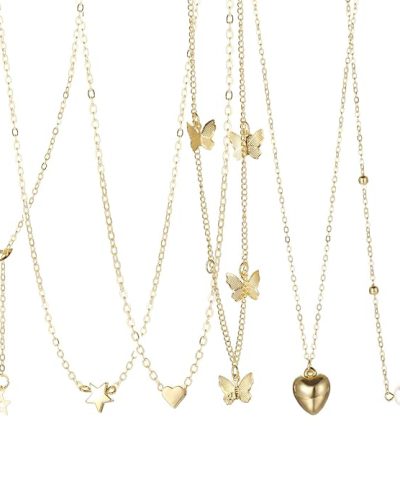 Shining Diva Fashion 5-7 Pcs Combo Latest Stylish Western Necklace Set for Women