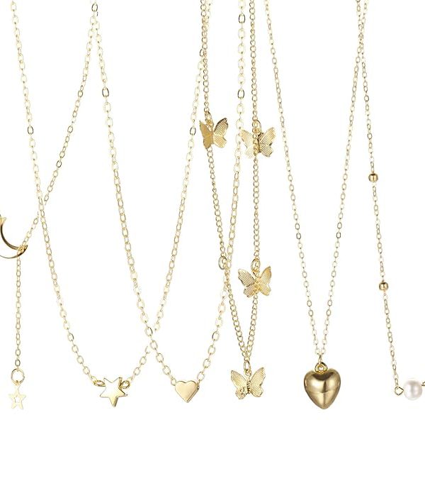 Shining Diva Fashion 5-7 Pcs Combo Latest Stylish Western Necklace Set for Women