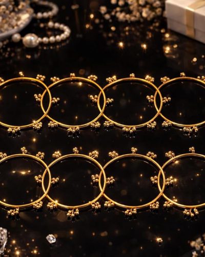 Shining Diva Fashion 8 Pcs Traditional Stylish Ghungroo Kashmiri Bangles Set for Women