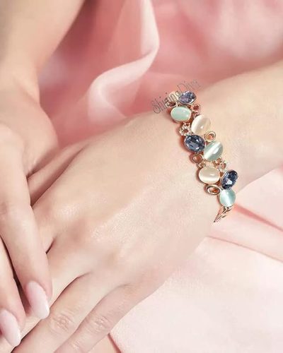 Shining Diva Fashion Latest Stylish Rose Gold Austrian Crystal Bracelet For Women And…