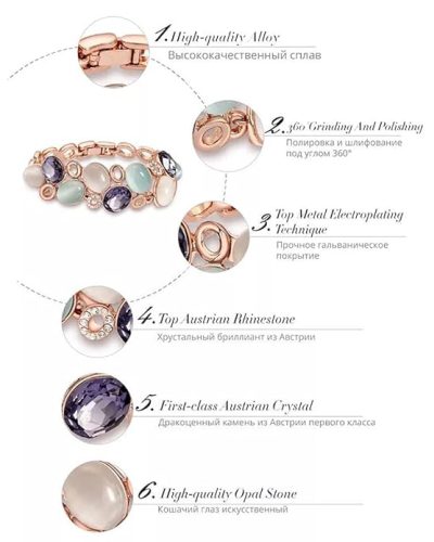 Shining Diva Fashion Latest Stylish Rose Gold Austrian Crystal Bracelet For Women And…