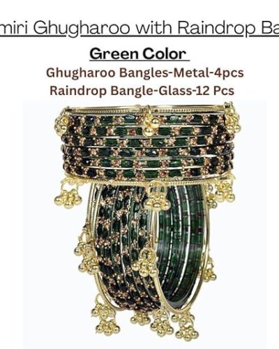 Swara Creations Kashmiri Ghungroo Raindrop Bangles Combo Set