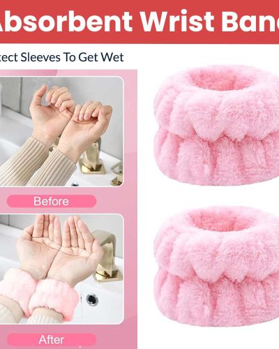 TEMPERIA Makeup Headband Wristband Set for Women & Girls