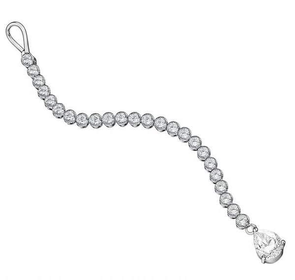 Tanaira Rhodium-Plated Maang Tikka for Women & Girls