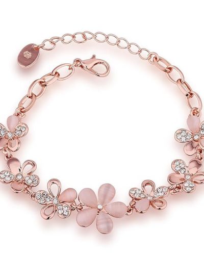 YouBella Jewellery Bracelets for Women Stylish Rose Gold Plated Crystal Bracelet…